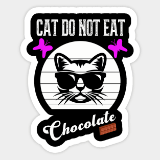 Cat Do Not Eat Chocolate Sticker